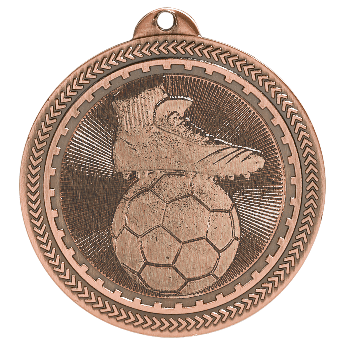 Antique Bronze 2" Soccer Laserable BriteLazer Medal