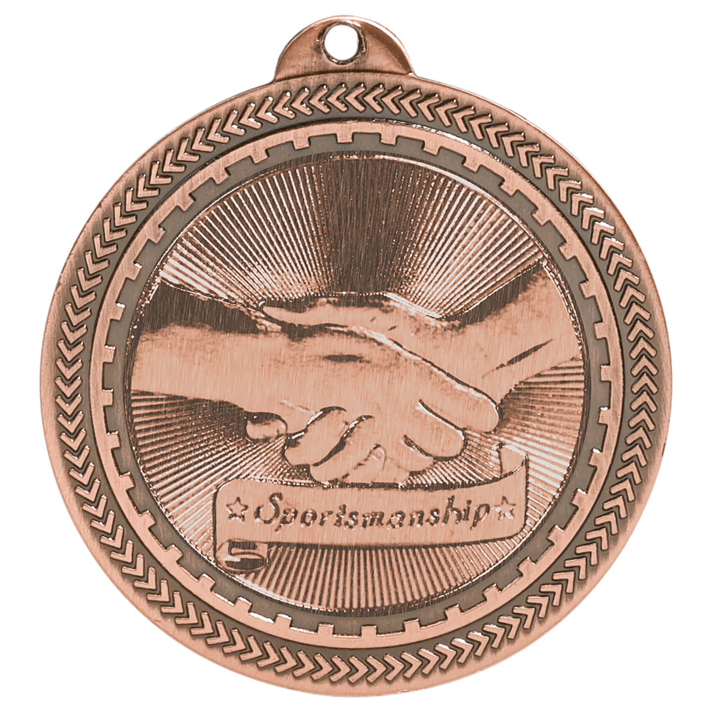 Antique Bronze 2" Sportsmanship Laserable BriteLazer Medal
