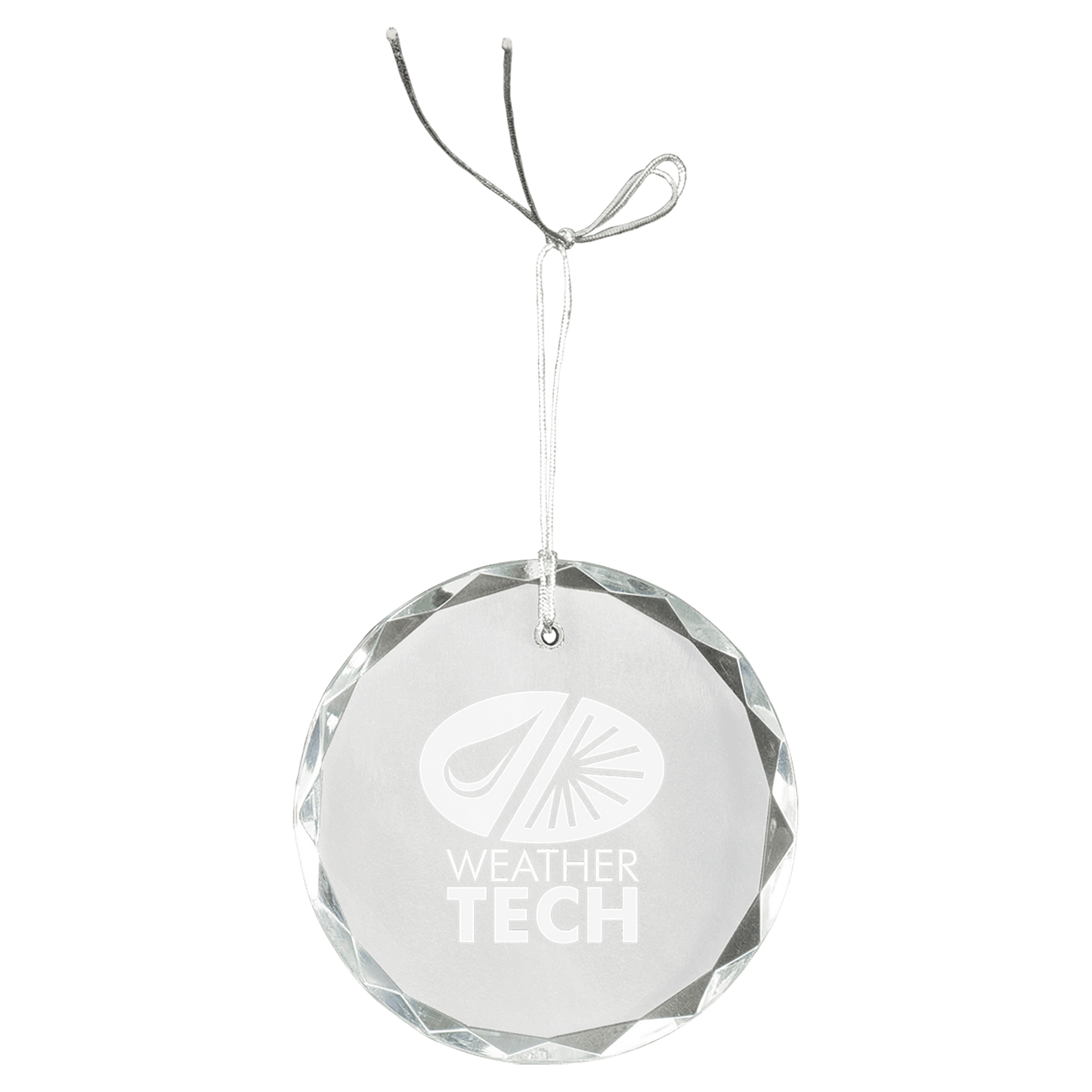 3" Crystal Round Faceted Ornament