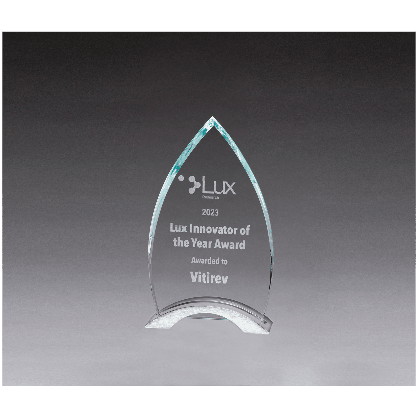 4 3/4" x 8" x 3/8" Thick Flame Series Clear Glass Top with Brushed Silver Aluminum Base