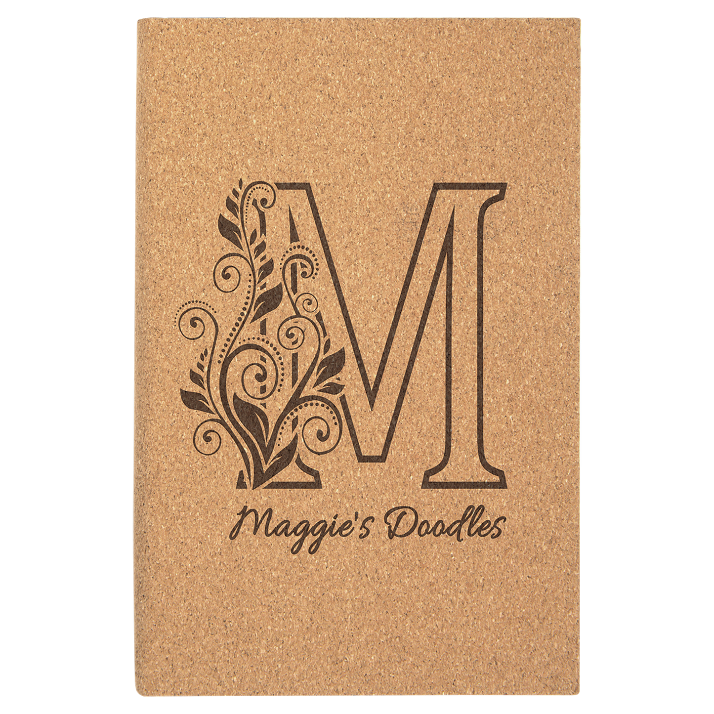 5 1/4" x 8 1/4" Cork Sketch Book with Unlined Notepad