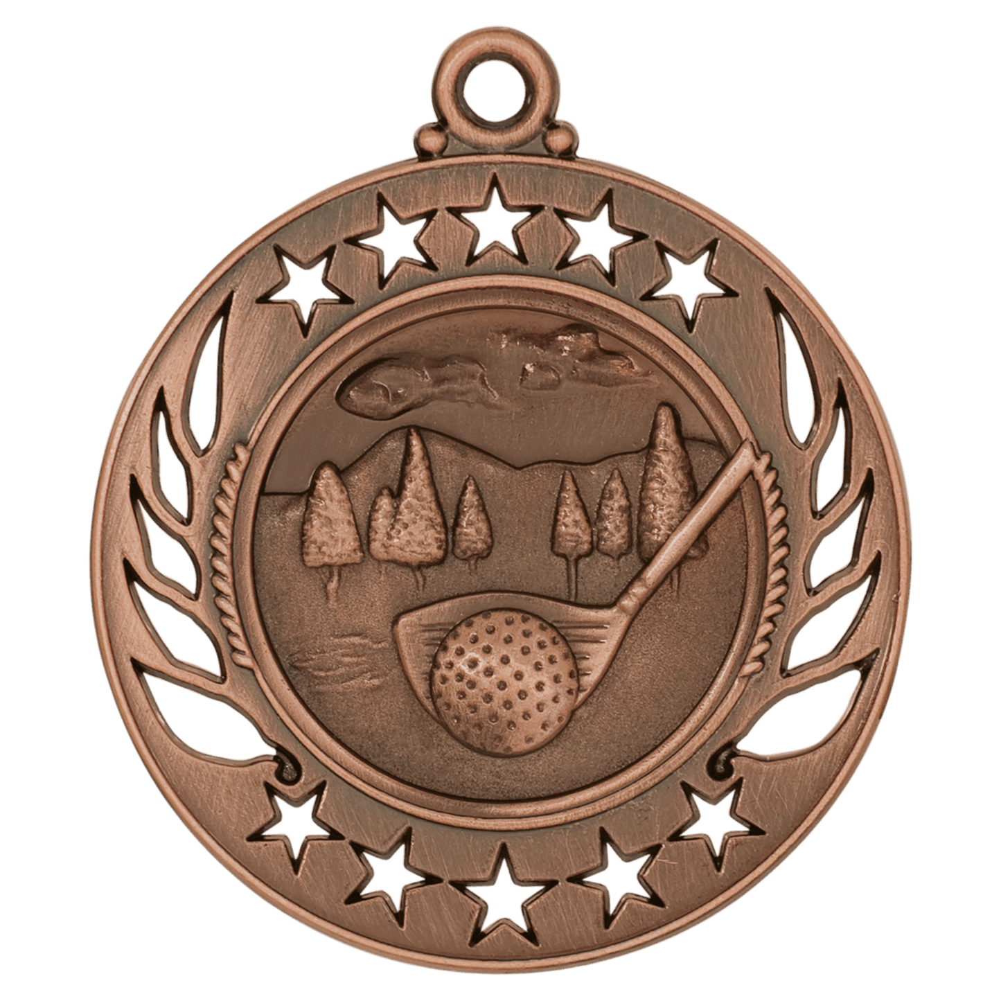 Antique Bronze 2 1/4" Golf Galaxy Medal