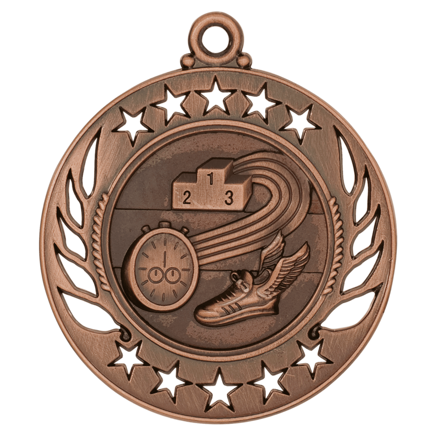Antique Bronze 2 1/4" Track Galaxy Medal