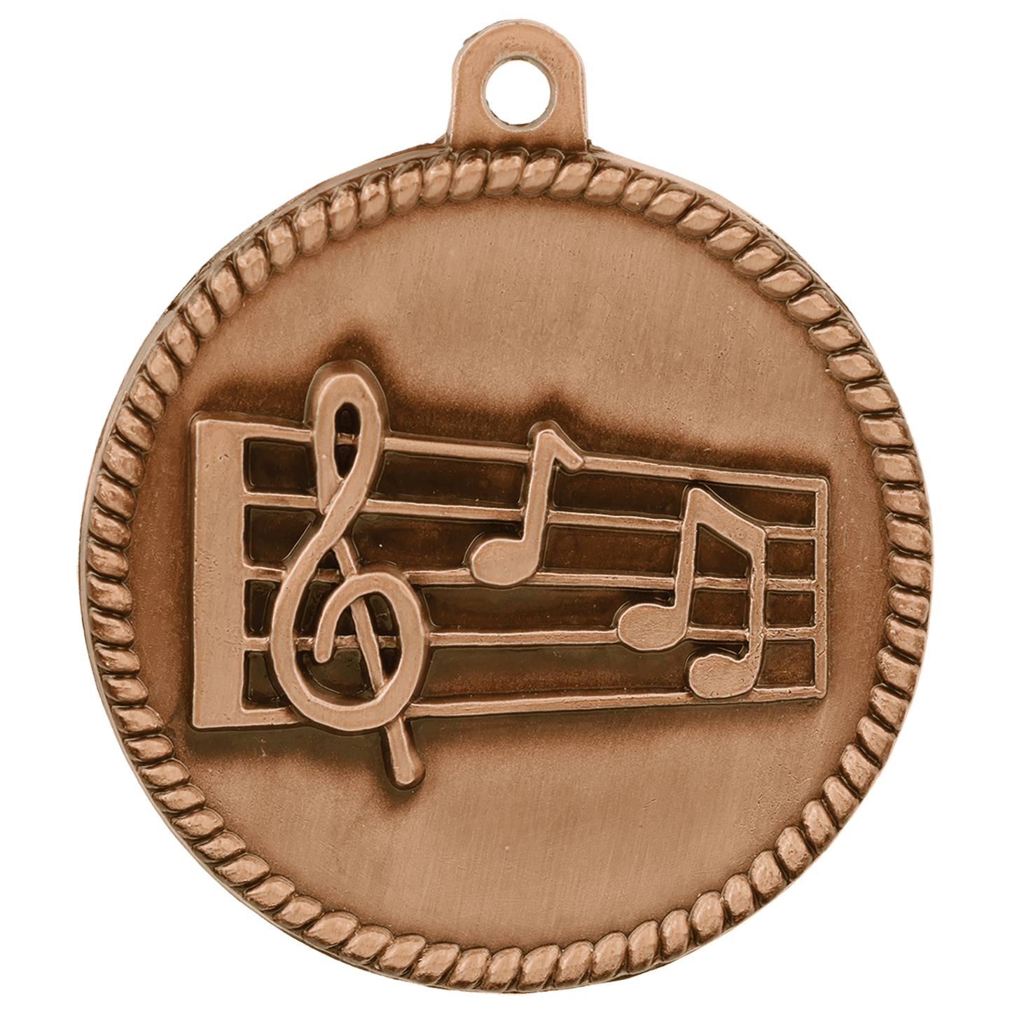 Antique Bronze 2" Music High Relief Medal