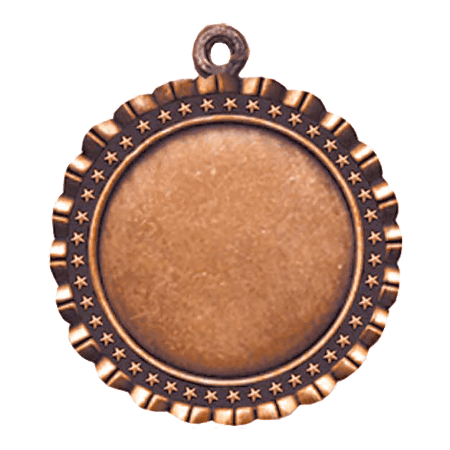 Antique Bronze 2 5/8" Star 2" Insert Holder Medal