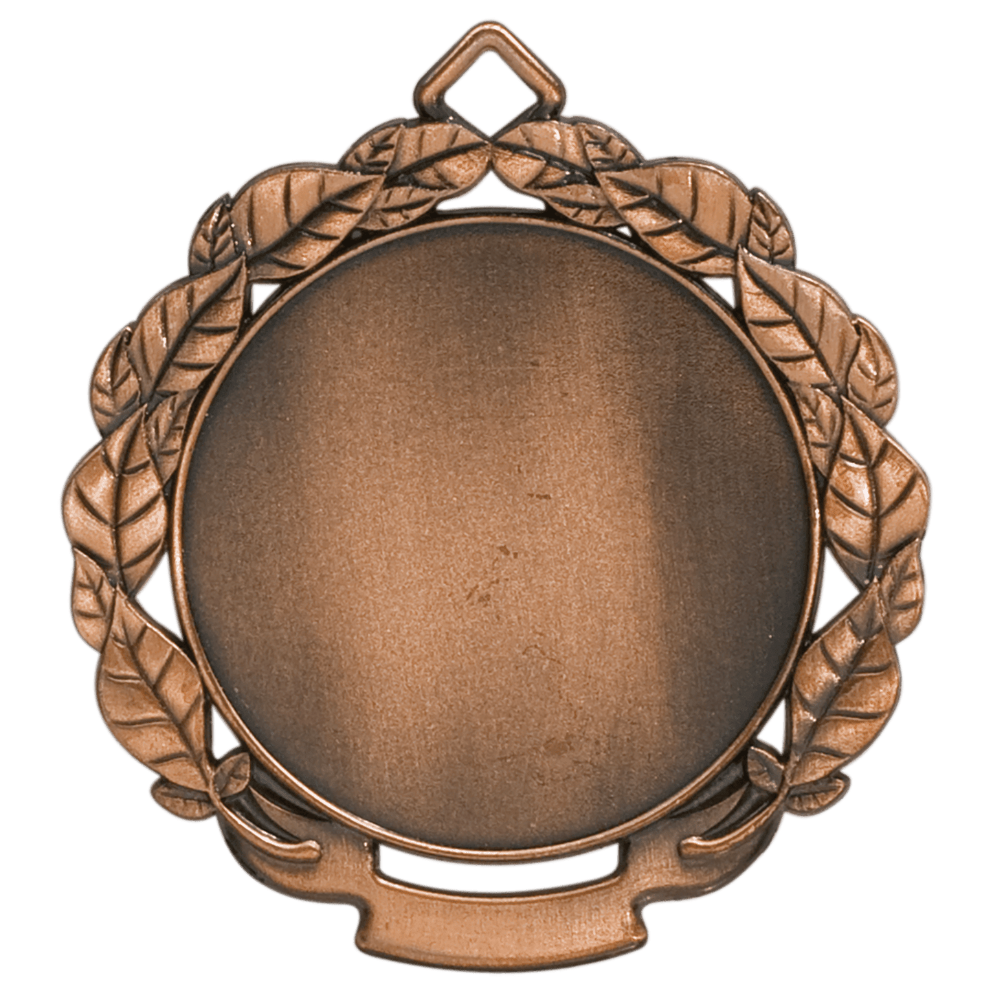 Antique Bronze 2 3/4" Leaf 2" Insert Holder Medal