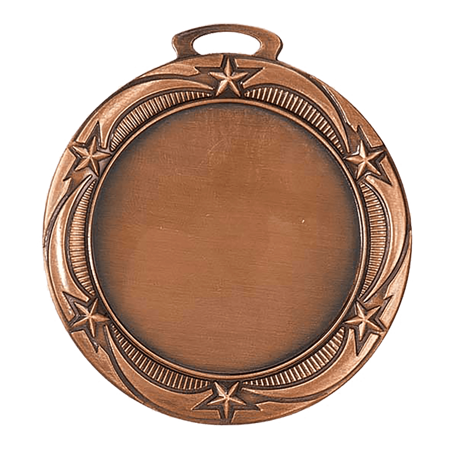 Antique Bronze 2 3/4" Star 2" Insert Holder Medal