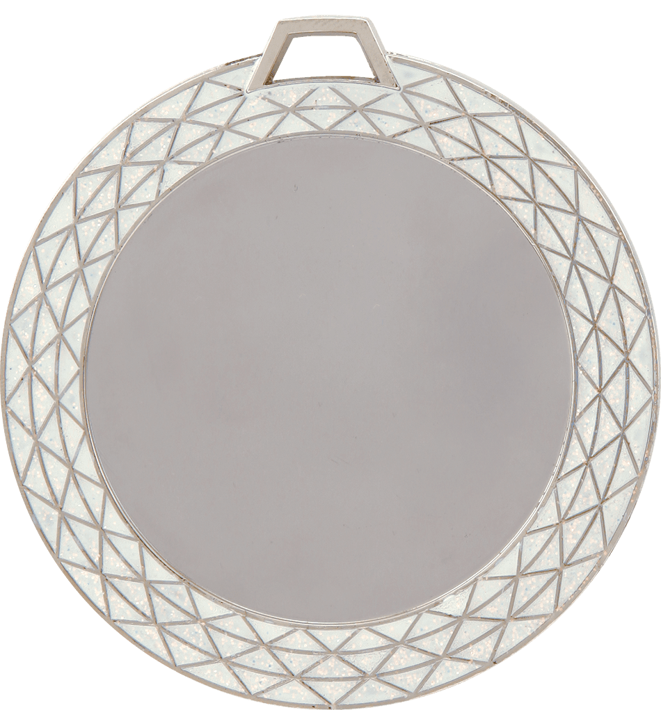 White 2 3/4" Bling 2" Insert Holder Medal