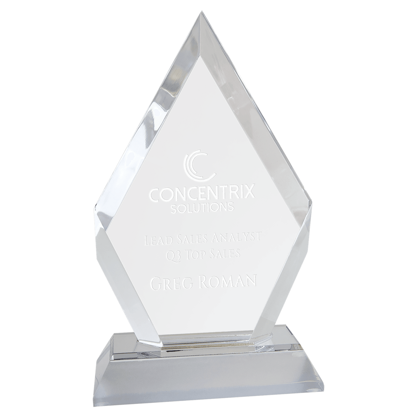 Silver 7" Base Diamond Impress Acrylic
