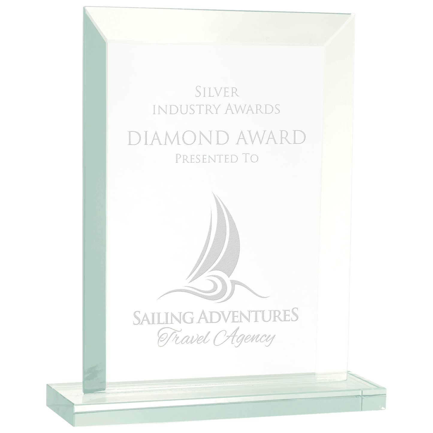 7 3/4" Rectangle Jade Glass Award