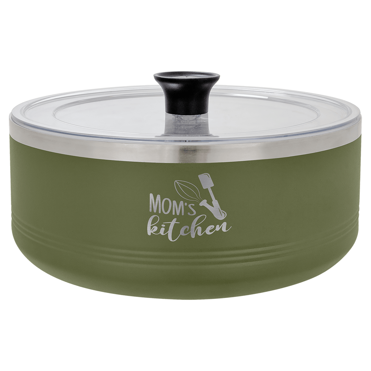 Polar Camel Olive Green 3 Quart Serving Bowl with Lid