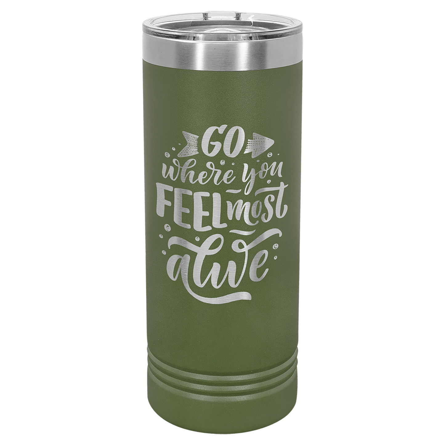 Green 2 Polar Camel 22 oz. Skinny Tumbler with Slider Lid