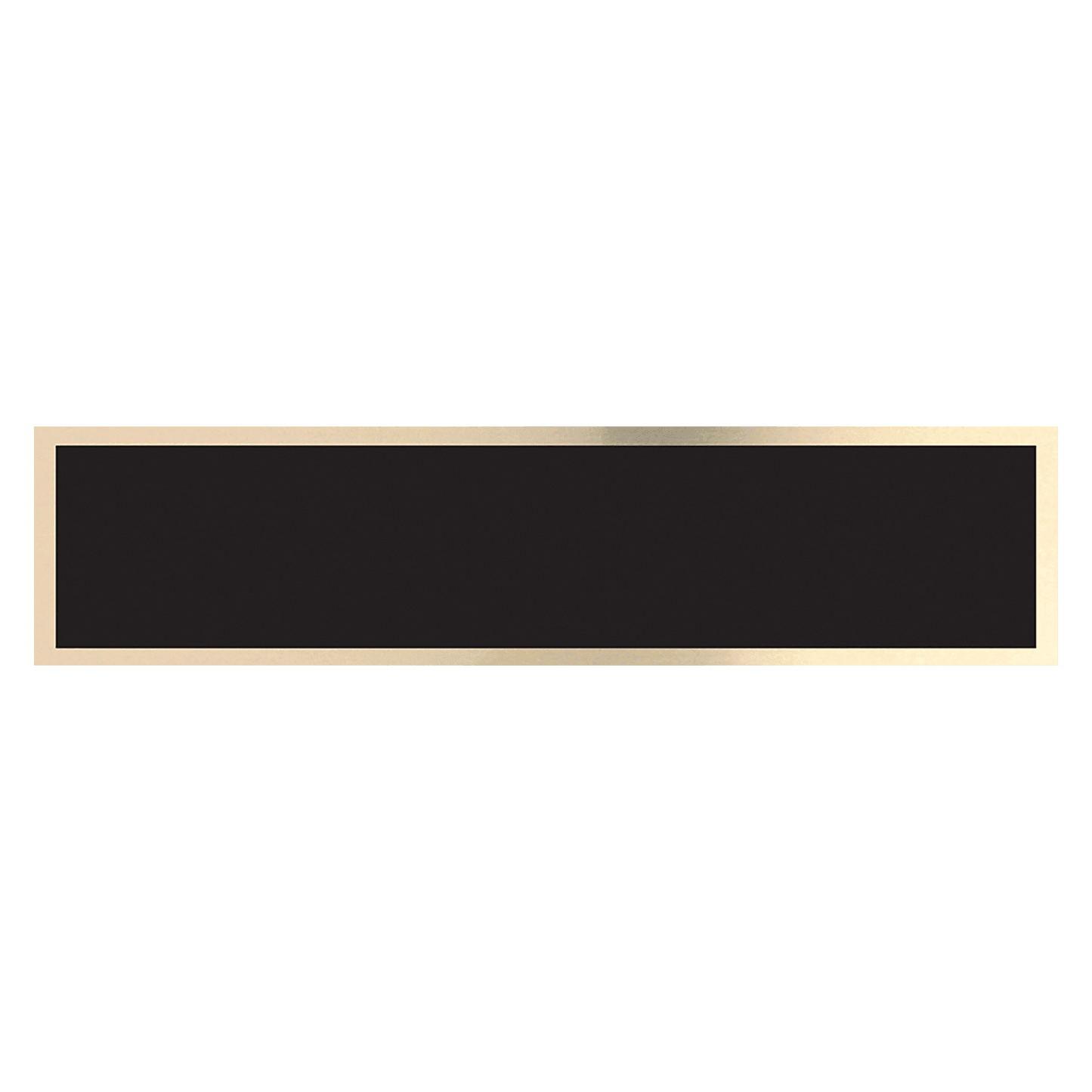 7 1/2" x 1 3/4" Black/Gold Brass Plate for 8 1/2" Desk Wedges