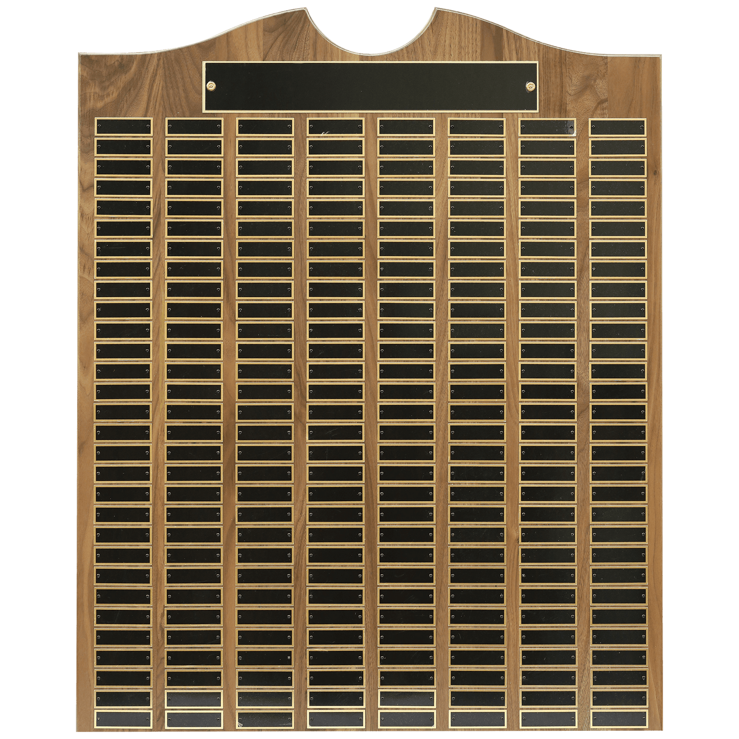 28" x 35" American Walnut Roster Plaque w/ 240 Plates