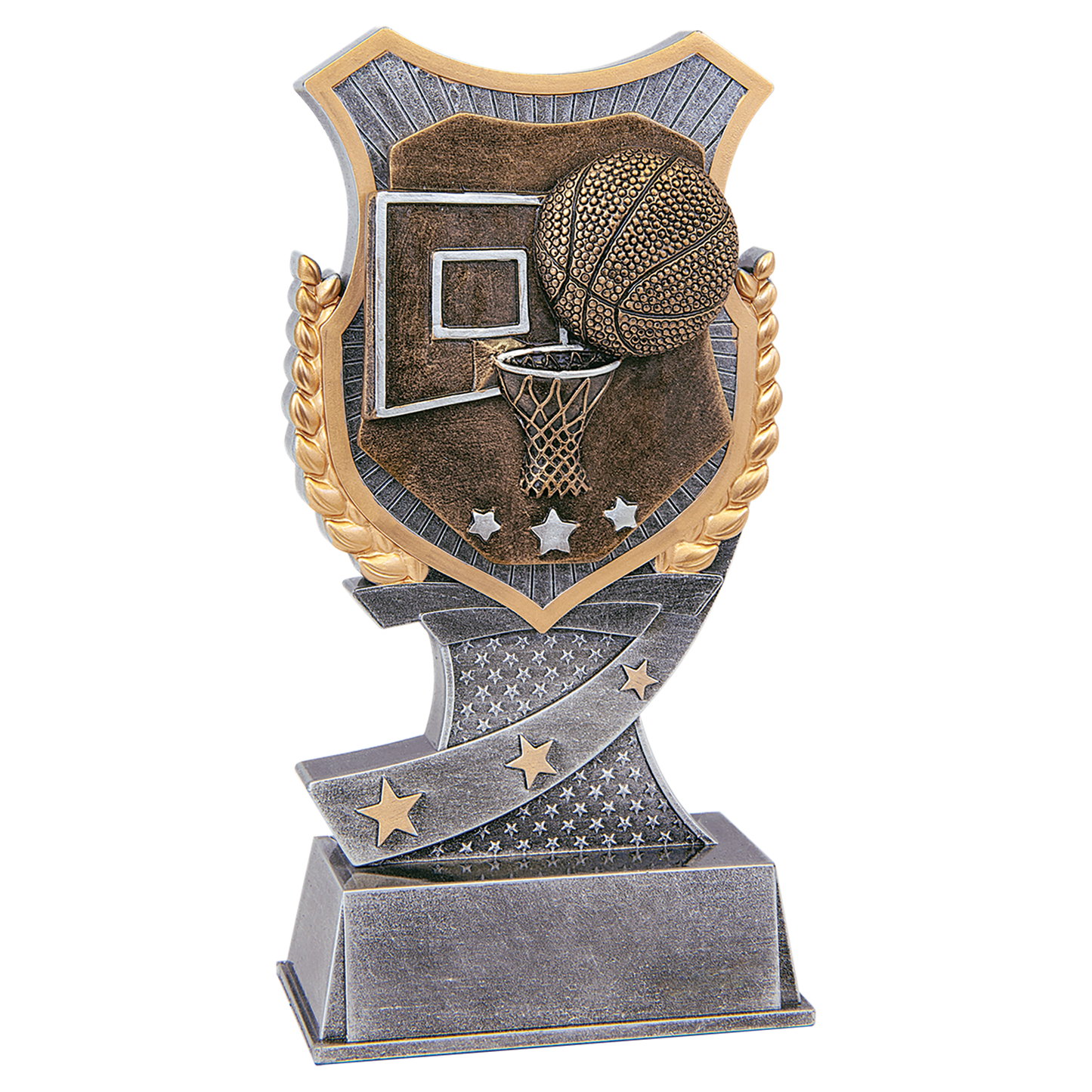 6" Basketball Shield Award