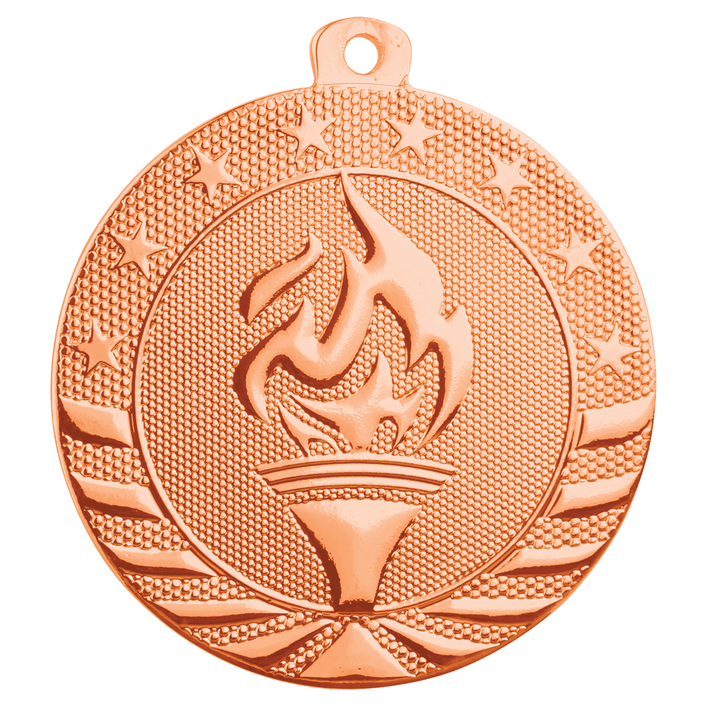 Bright Bronze 2" Torch Starbrite Medal