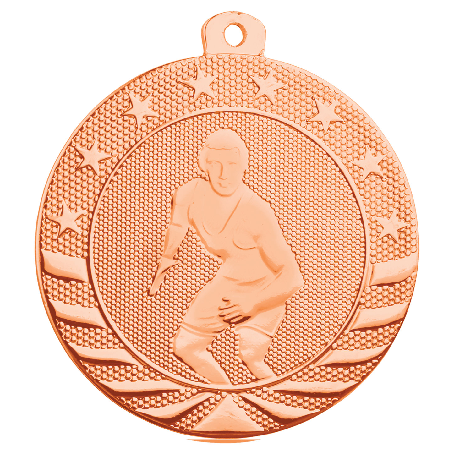 Bright Bronze 2" Wrestling Starbrite Medal