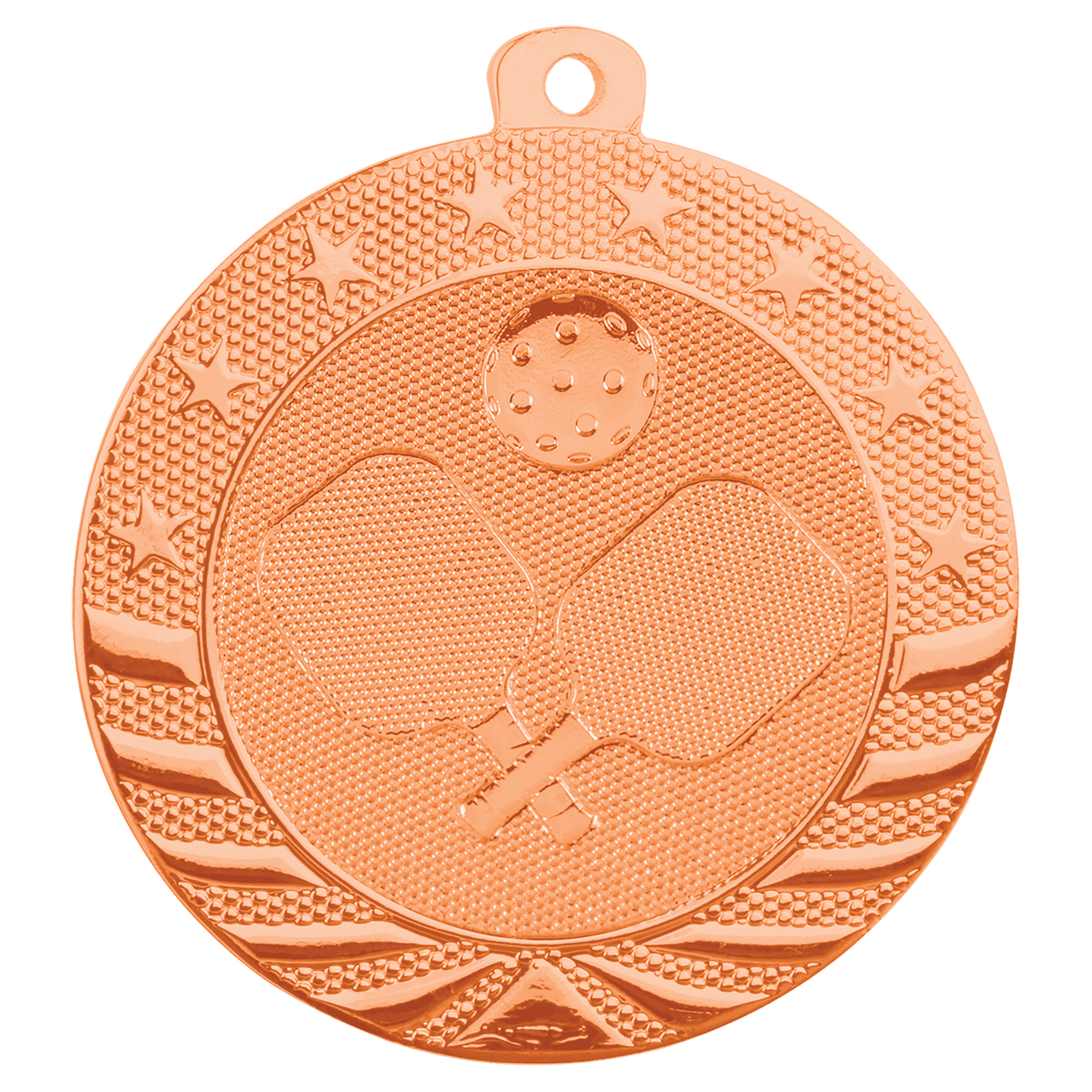 Bright Bronze 2" Pickleball Starbrite Medal