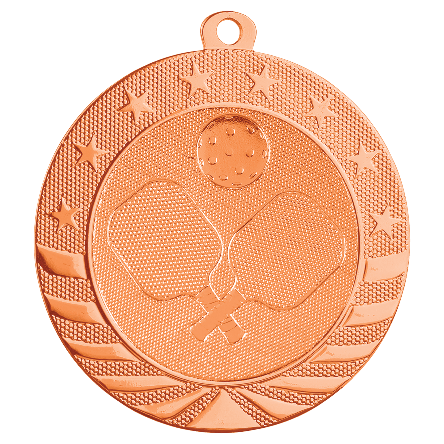 Bright Bronze 2 3/4" Pickleball Starbrite Medal
