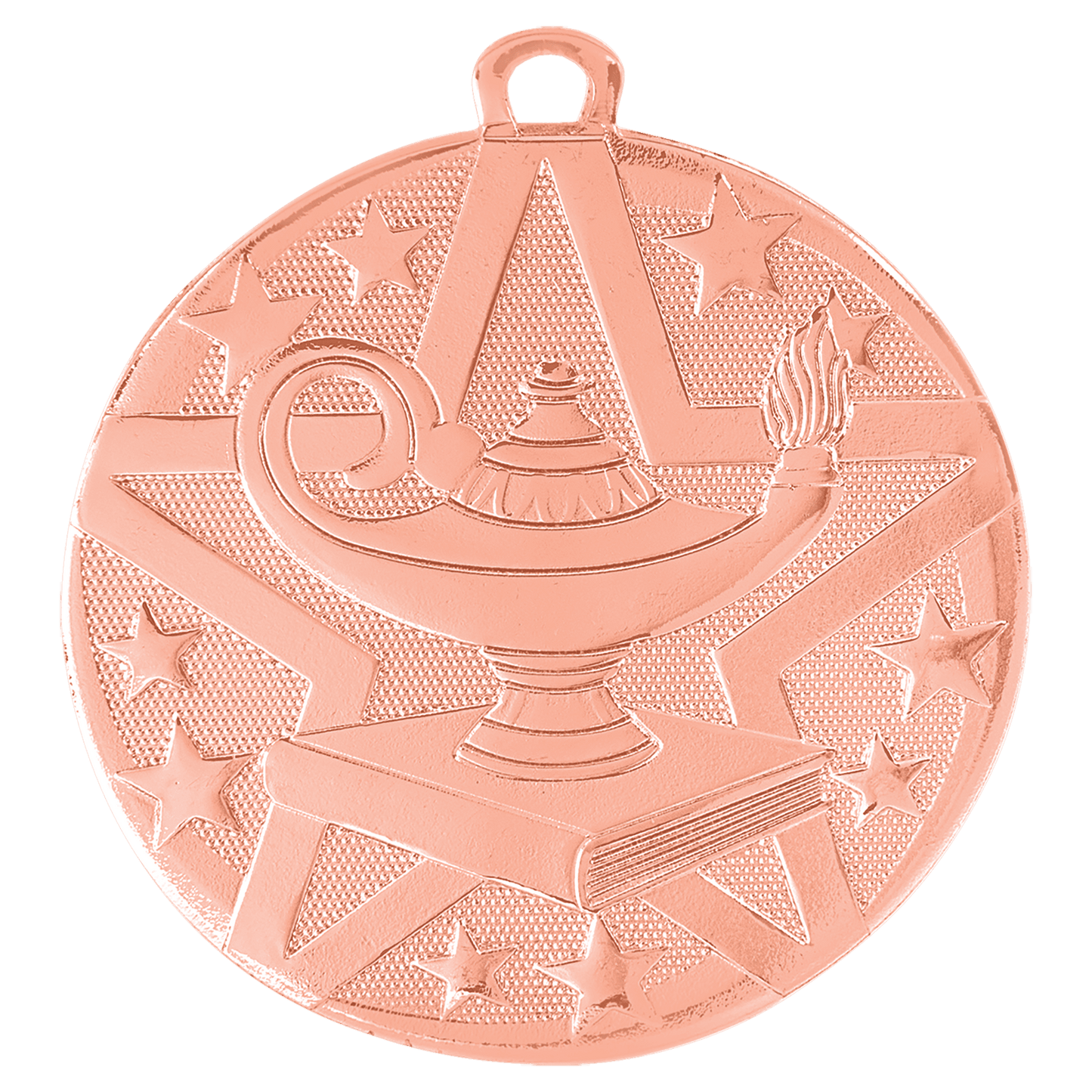 Bronze 2" Superstar Lamp of Knowledge Medal