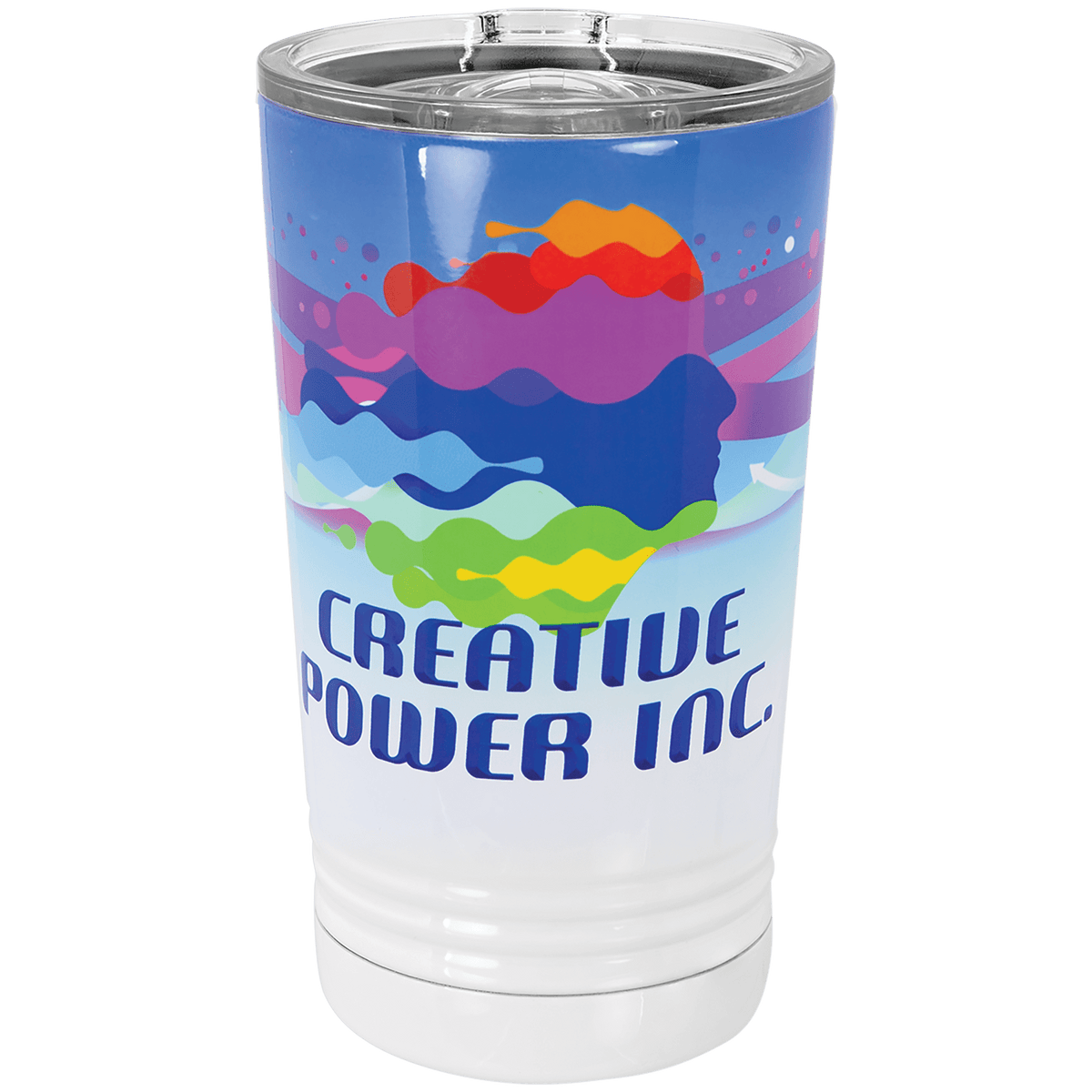 White Sublimatable 16 oz. Polar Camel Pint with Slider Lid