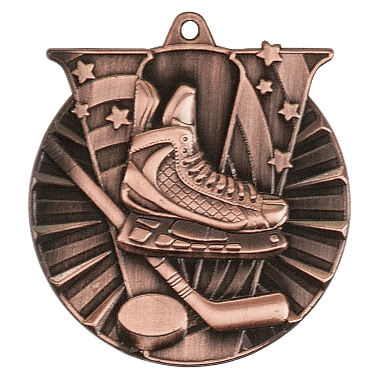 Antique Bronze 2" Hockey Victory Medal