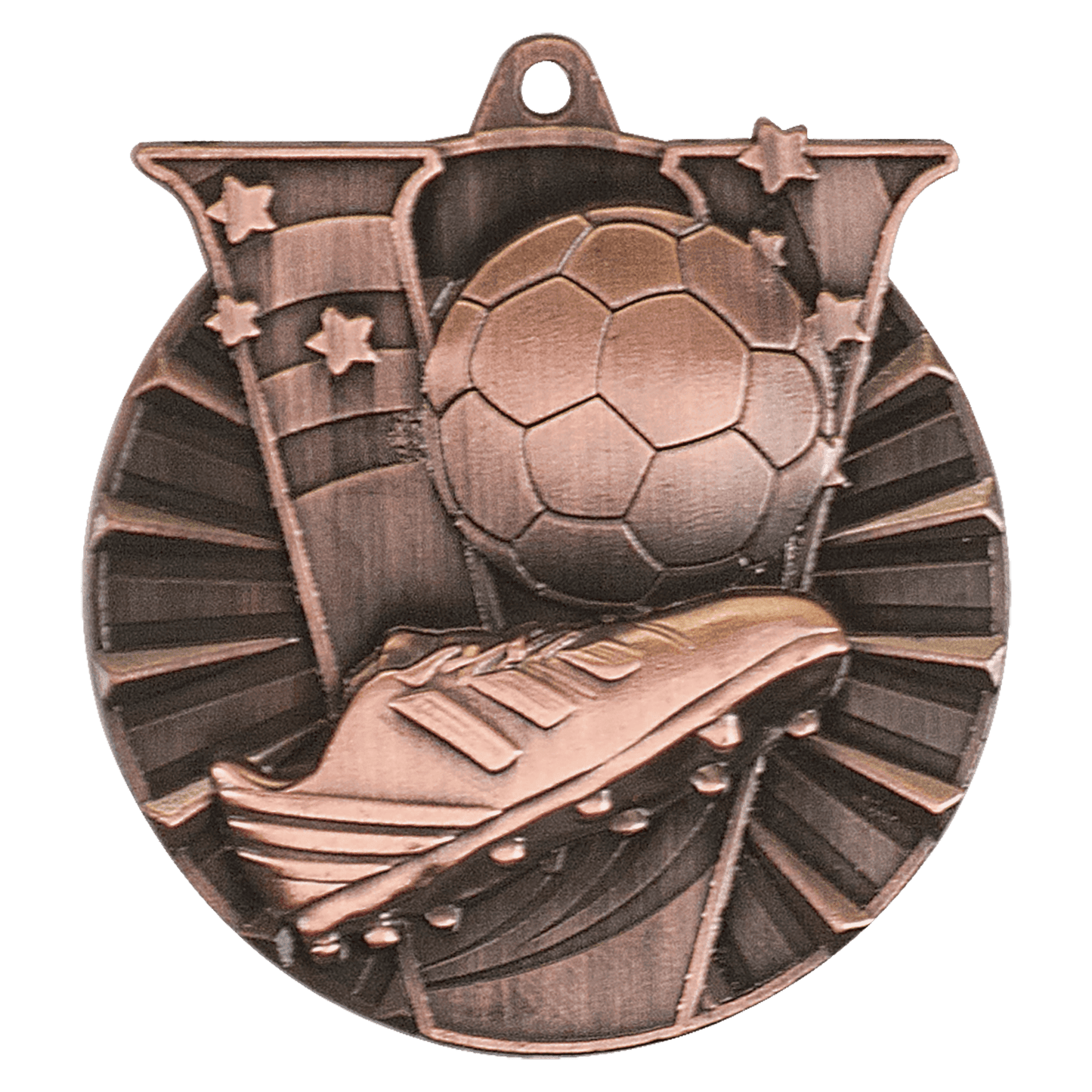 Antique Bronze 2" Soccer Victory Medal