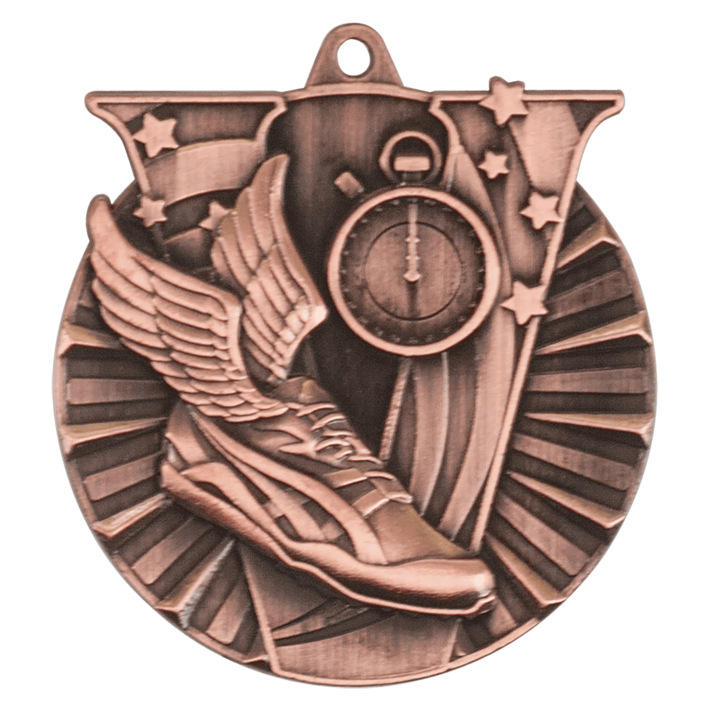 Antique Bronze 2" Track Victory Medal