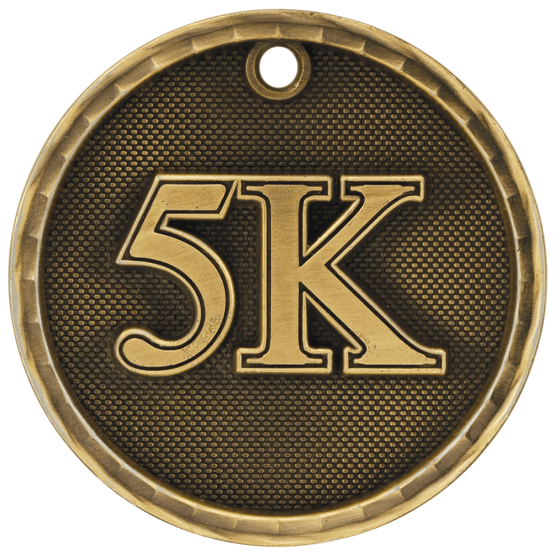 Antique Gold 2" 3D 5K Medal