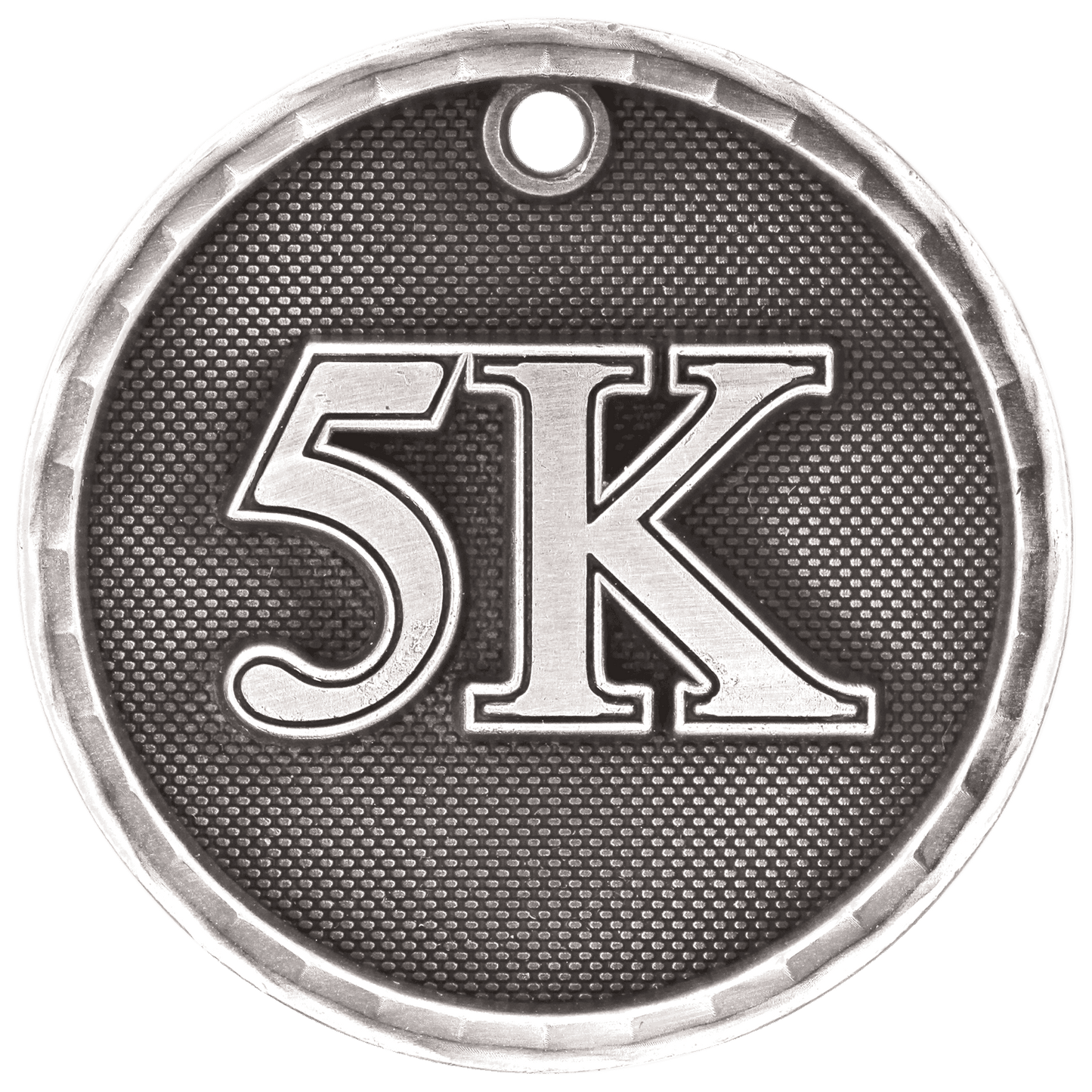 Antique Silver 2" 3D 5K Medal