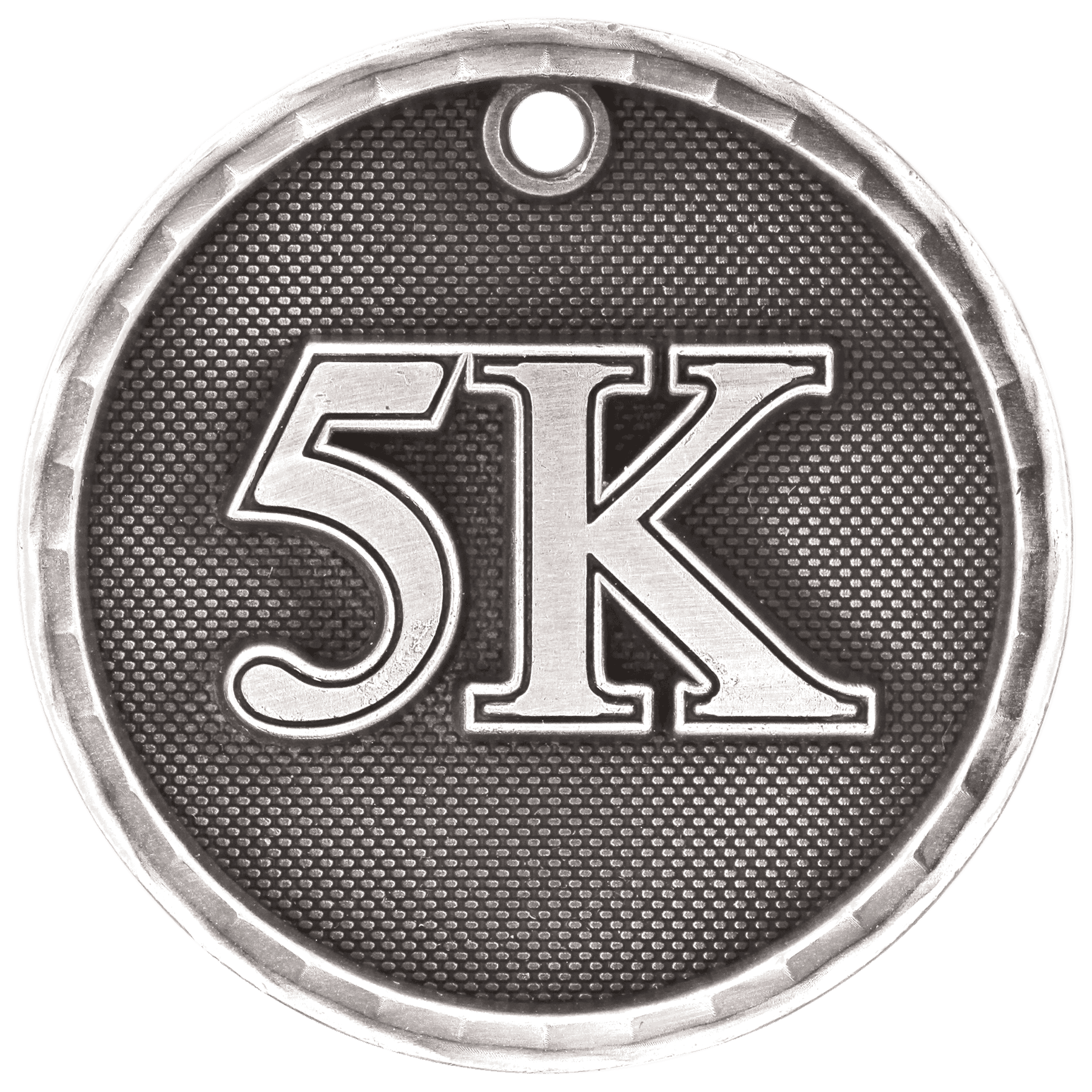 Antique Silver 2" 3D 5K Medal