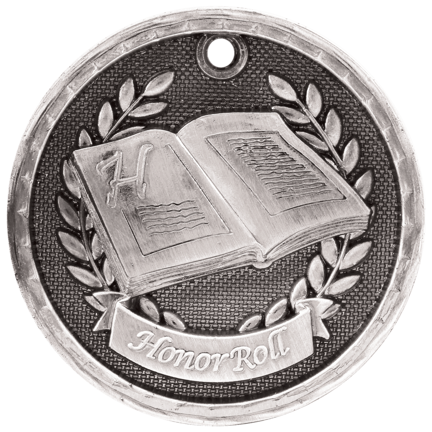 Antique Silver 2" 3D Honor Roll Medal