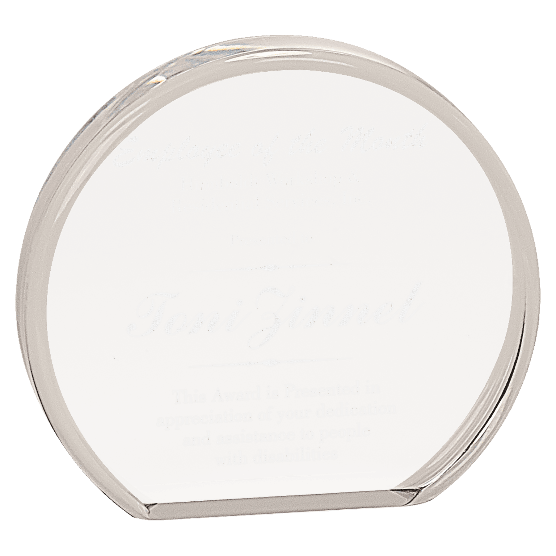 5" x 4 1/2" Clear Round Acrylic