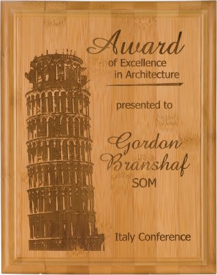 7" x 9" Bamboo Plaque