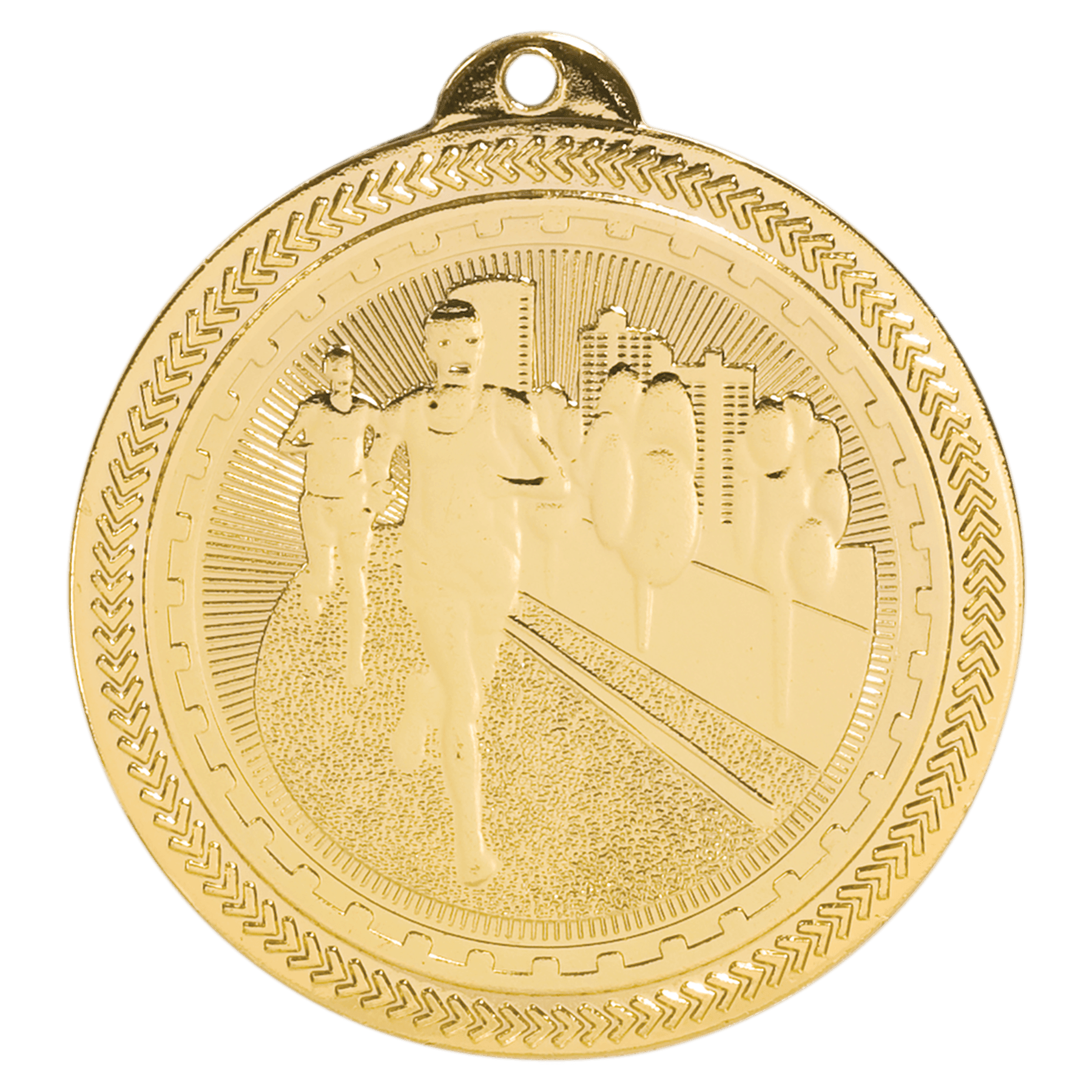 Bright Gold 2" Cross Country Laserable BriteLazer Medal