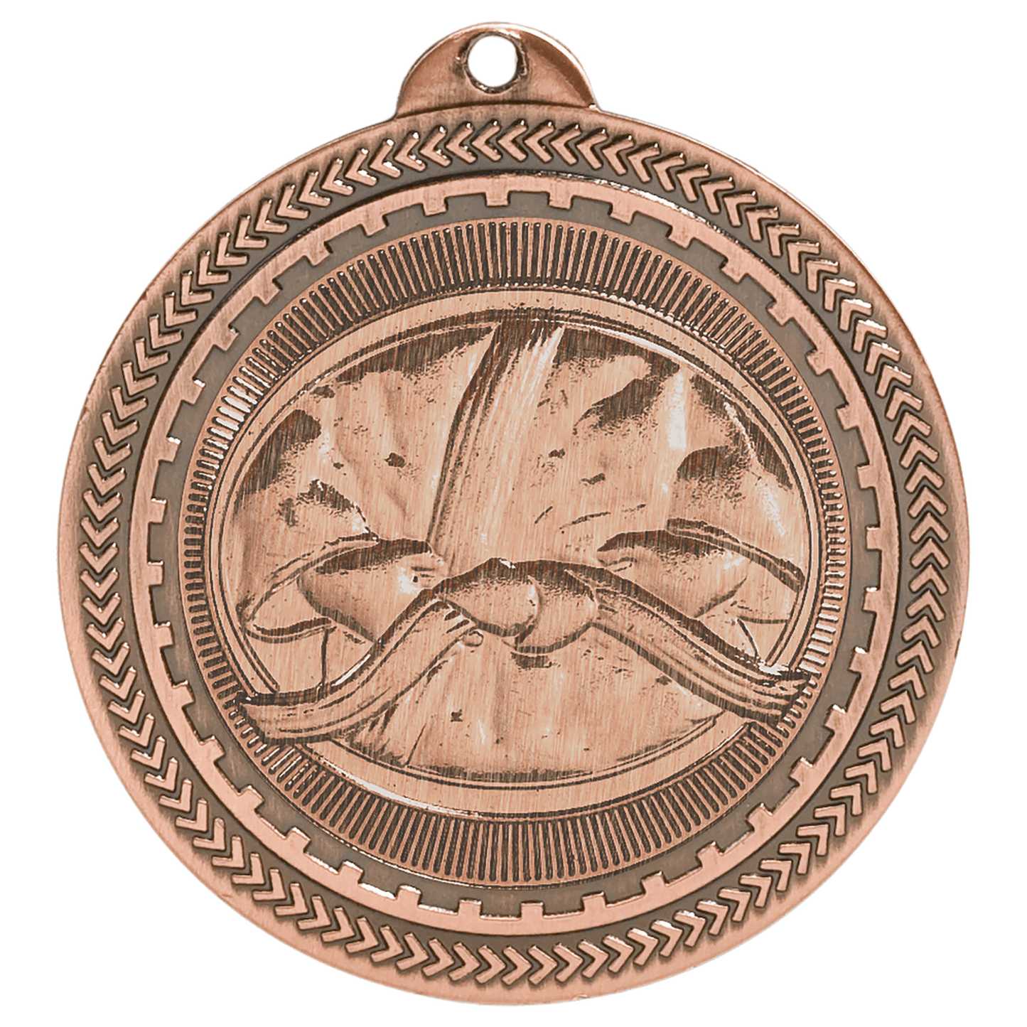 Antique Bronze 2" Martial Arts Laserable BriteLazer Medal