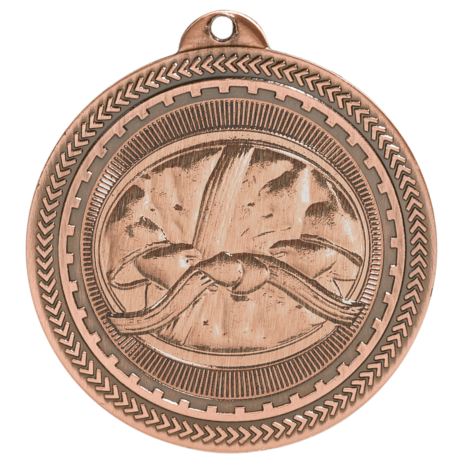 Antique Bronze 2" Martial Arts Laserable BriteLazer Medal