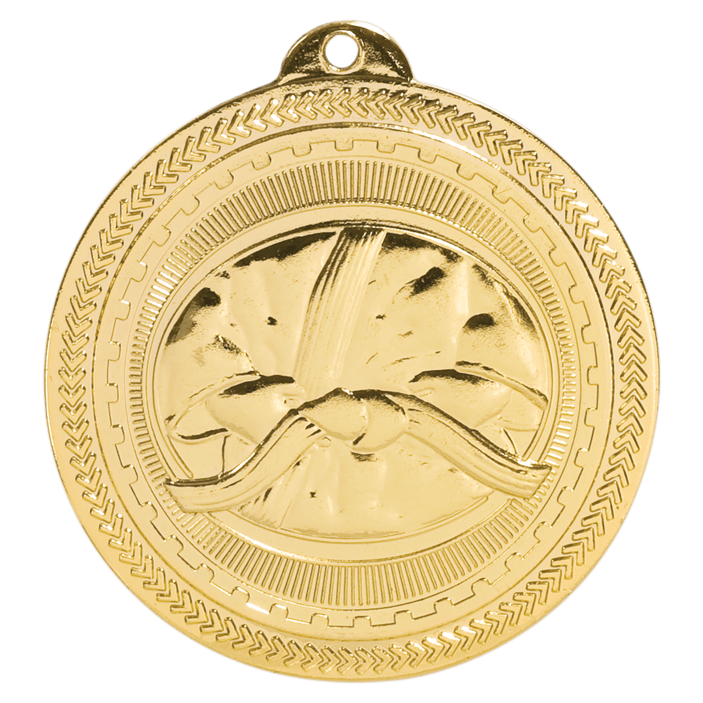 Bright Gold 2" Martial Arts Laserable BriteLazer Medal