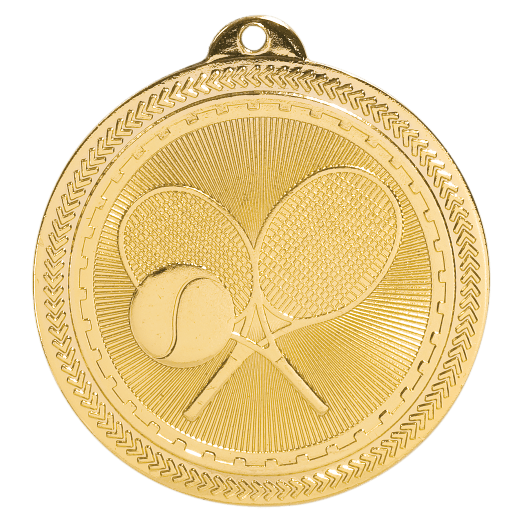 Bright Gold 2" Tennis Laserable BriteLazer Medal