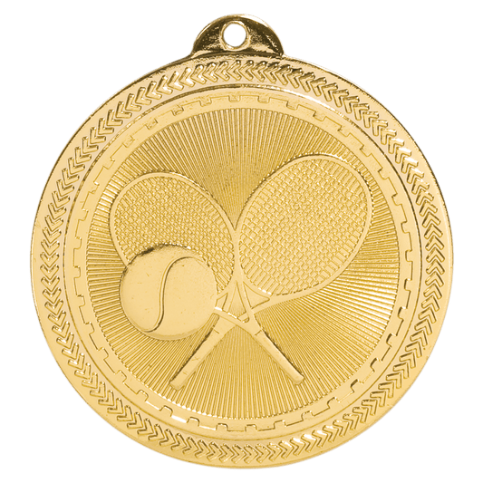Bright Gold 2" Tennis Laserable BriteLazer Medal