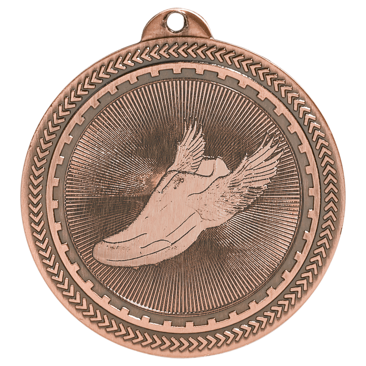 Antique Bronze 2" Track Laserable BriteLazer Medal