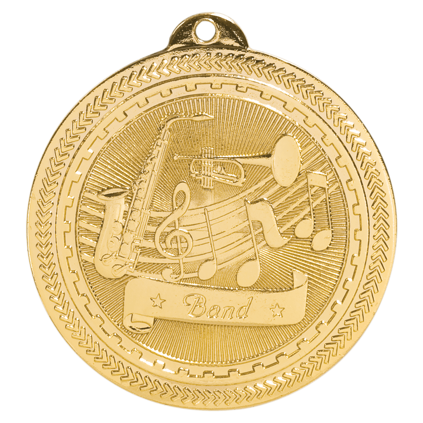 Bright Gold 2" Band Laserable BriteLazer Medal
