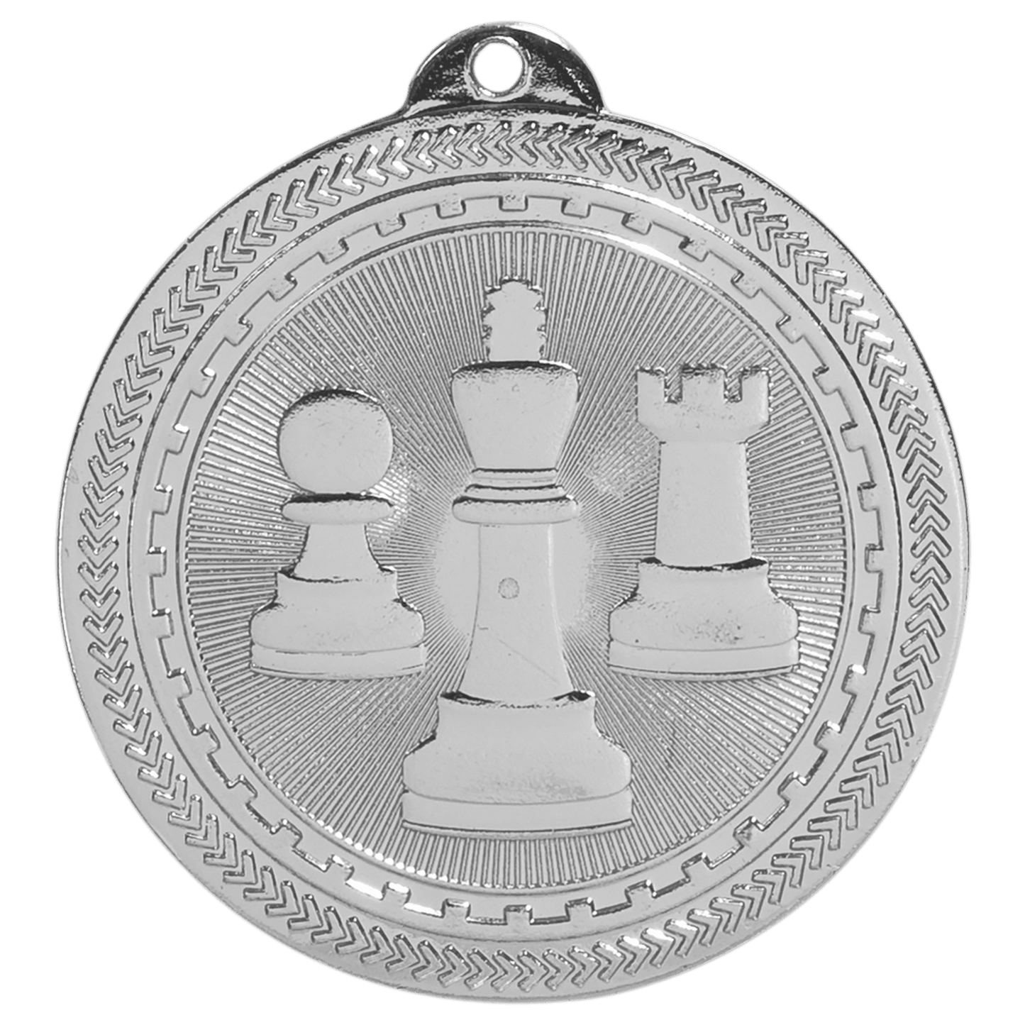 Bright Silver 2" Chess Laserable BriteLazer Medal