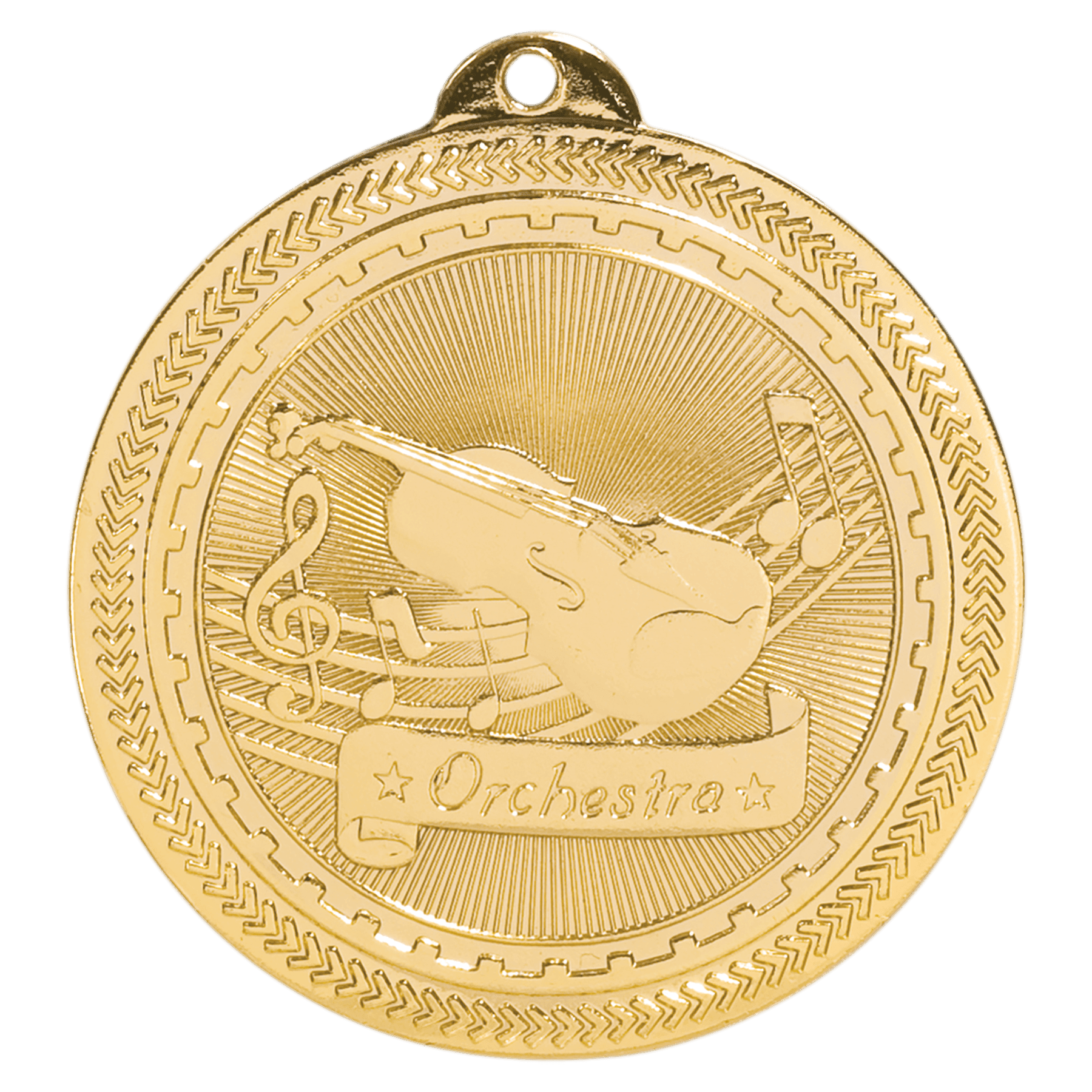 Bright Gold 2" Orchestra Laserable BriteLazer Medal