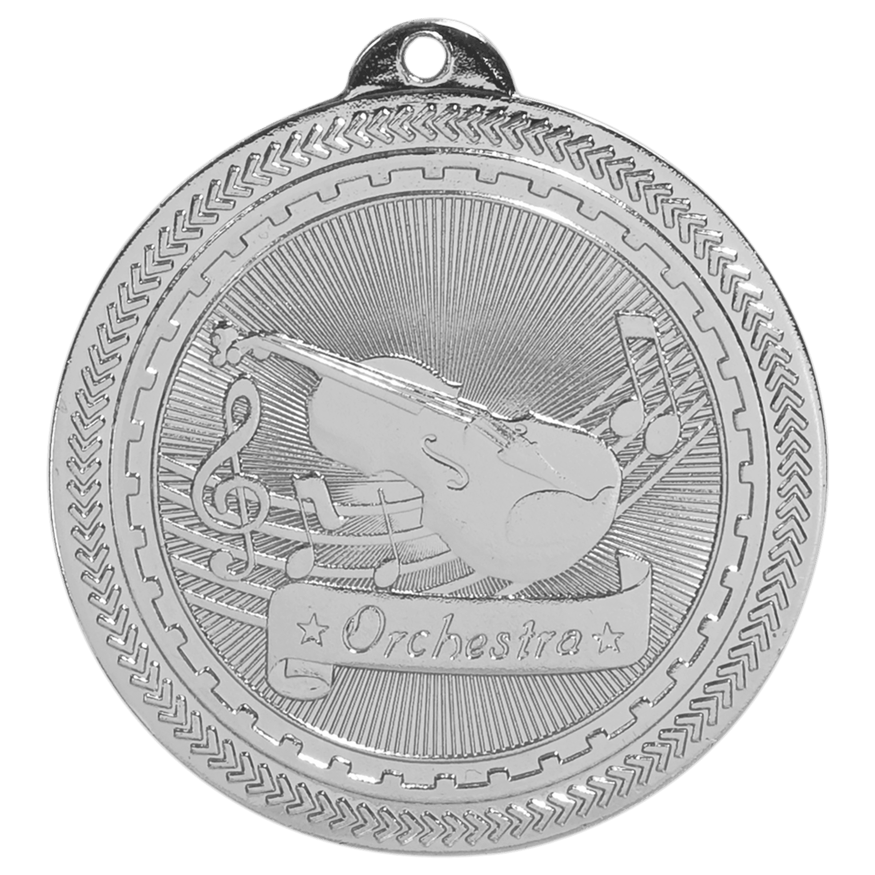 Bright Silver 2" Orchestra Laserable BriteLazer Medal