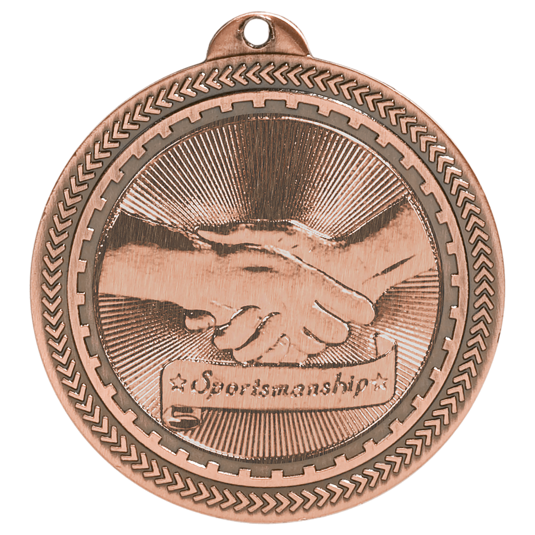 Antique Bronze 2" Sportsmanship Laserable BriteLazer Medal