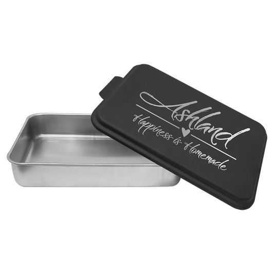 Black 9" x 13" Aluminum Cake Pan with Lid