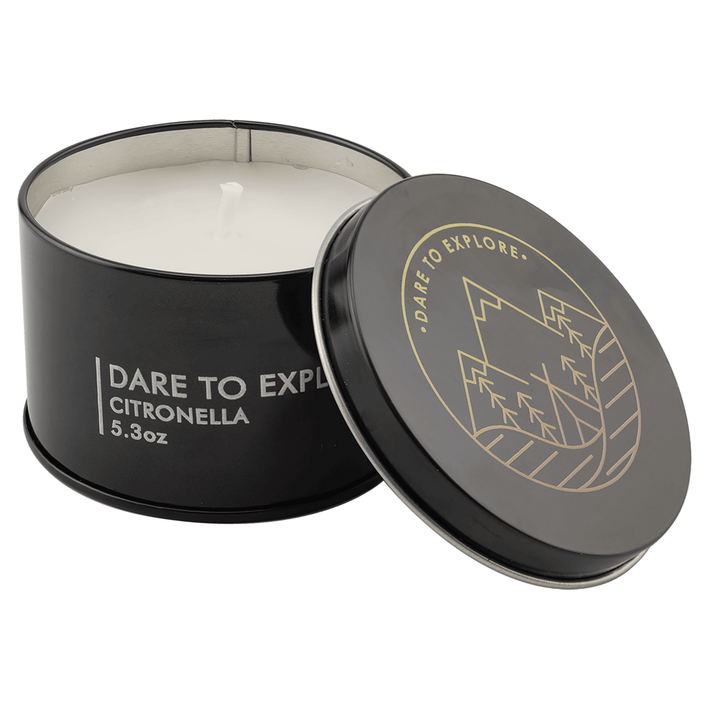 5.3 Oz. Citronella Candle In a Black Metal Tin