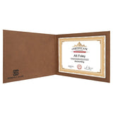 Dark Brown 9" x 12" Laserable Leatherette Certificate Holder for 8 1/2" x 11"