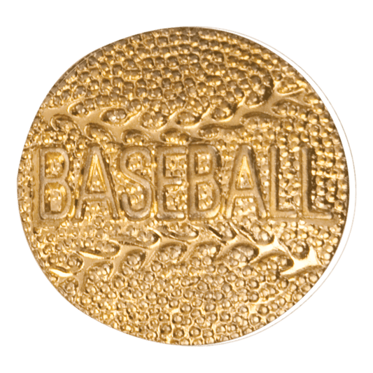 Gold Baseball Metal Chenille Letter Insignia